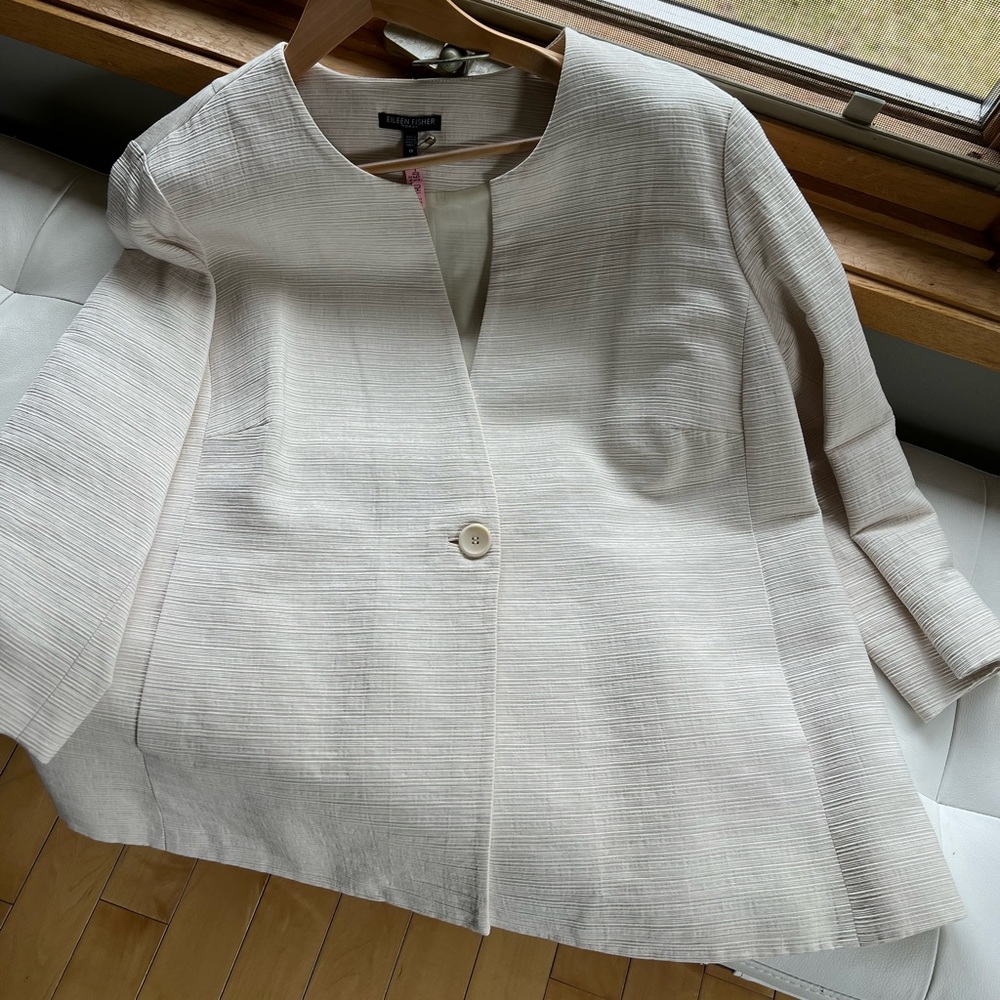 Eileen Fisher crème colored jacket. 1X.